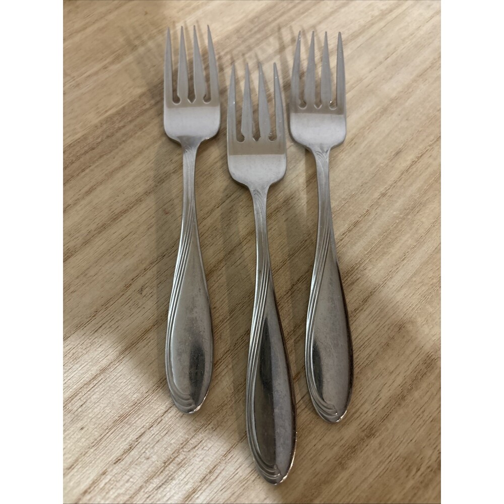 Oneida Camber Stainless Salad Forks Lot of 3 Flatware Replacement Forks